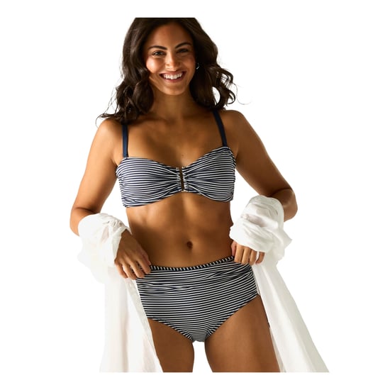 Regatta - "Loria" Bikinihöschen für Damen, Seersucker (Marine/Weiß) - Image 6