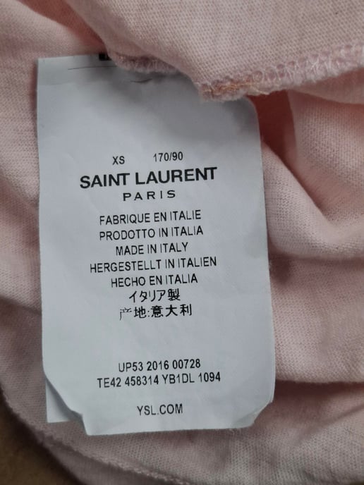 Saint Lauren T-Shirt mit Hai-Print aus rosa Baumwolle - Image 5