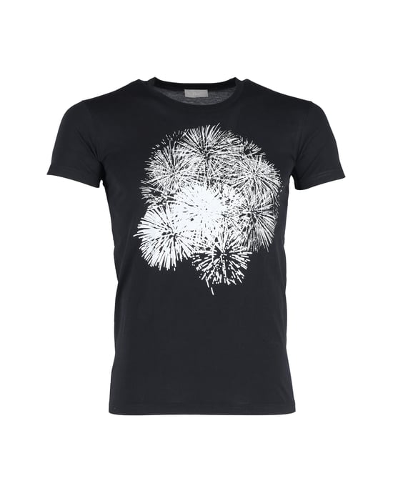 Christian Dior T-Shirt mit Feuerwerksmotiv aus schwarzer Baumwolle - Image 1