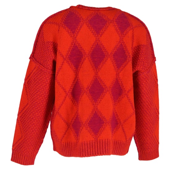 Versace Logo Argyle Pullover aus roter Wolle - Image 3
