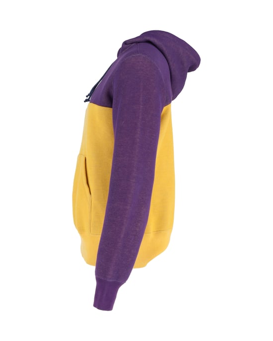 Sacai Colorblock Kapuzenpullover aus lila und gelber Baumwolle - Image 2