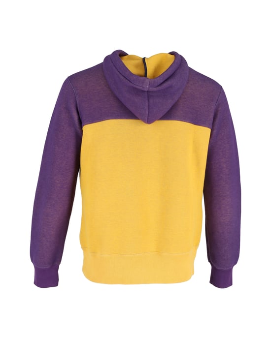 Sacai Colorblock Kapuzenpullover aus lila und gelber Baumwolle - Image 3