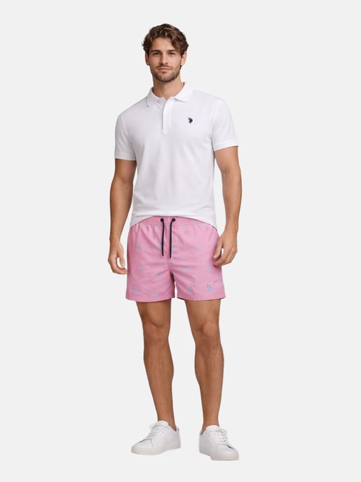 U.S. Polo Assn. Herren Badeshorts mit Allover-Logo-Design - Image 5