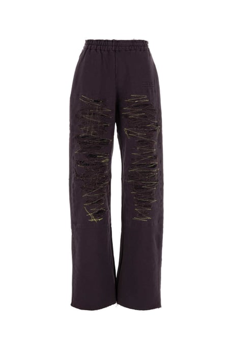 Aubergine Baumwoll-Jogginghosen - Image 2