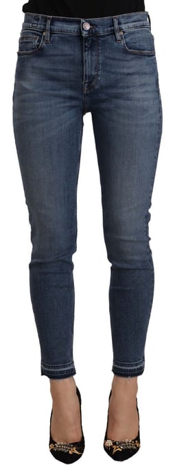 Skinny Jeans mit rohem Saum Knöchellang - Image 1