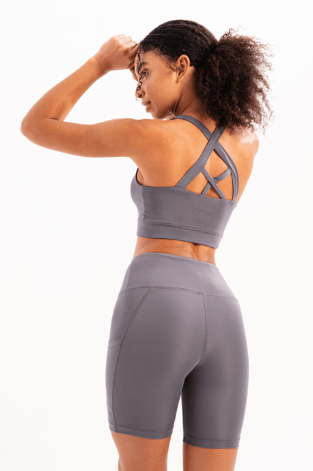 JUSTEVER Sport-BH für Damen mit leichtem Halt, herausnehmbaren Polstern und Rückendetail, Smoked - Surge - Image 2