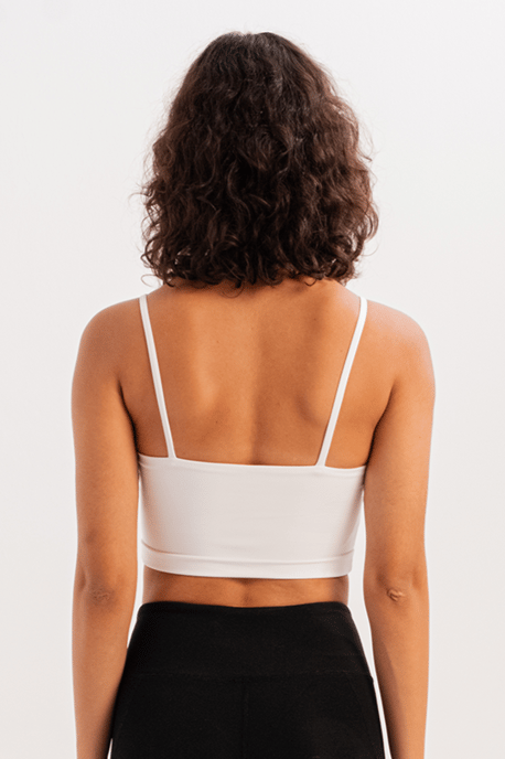 JUSTEVER Sport-BH mit dünnen Trägern, leichter Stützfunktion und herausnehmbaren Polstern, weiß, für Damen - Spica - Image 2