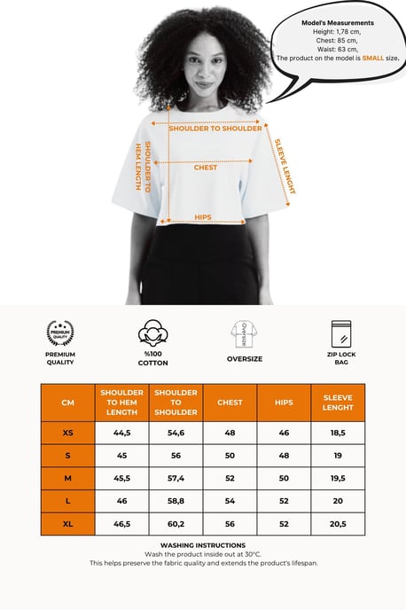 Justever Crop-Top aus 100% Baumwolle mit Rundhalsausschnitt, Modell Maia - Grau - Image 6