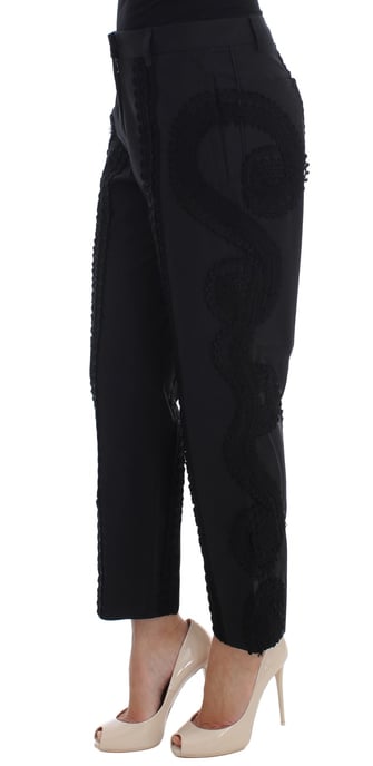 Latzhose mit Spitzendetails, verkürzte Form - Image 2