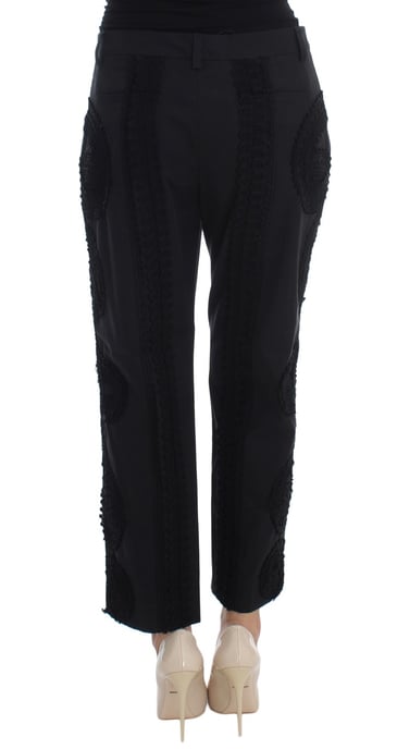 Latzhose mit Spitzendetails, verkürzte Form - Image 3
