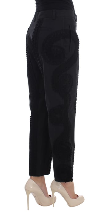 Latzhose mit Spitzendetails, verkürzte Form - Image 4