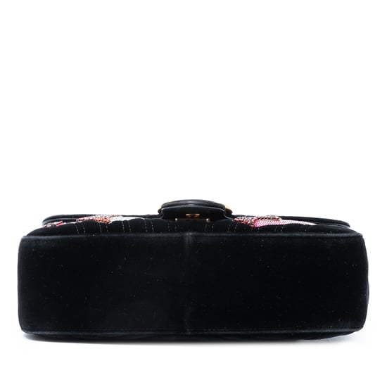 Gebrauchte Mittelgroße Gg Marmont Matelassé Samt Paillettenverzierte Schultertasche - Image 3