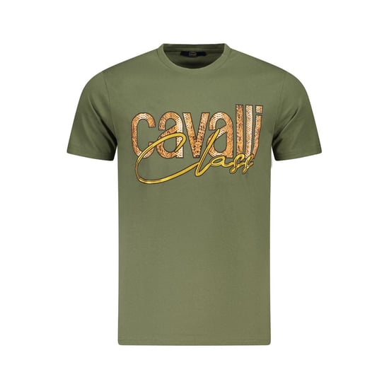 Cavalli Class Verde Baumwoll Herren T-Shirt - Image 1