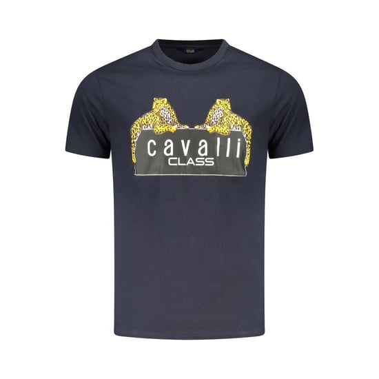 Cavalli Class Blaue Baumwolle Herren T-Shirt - Image 1