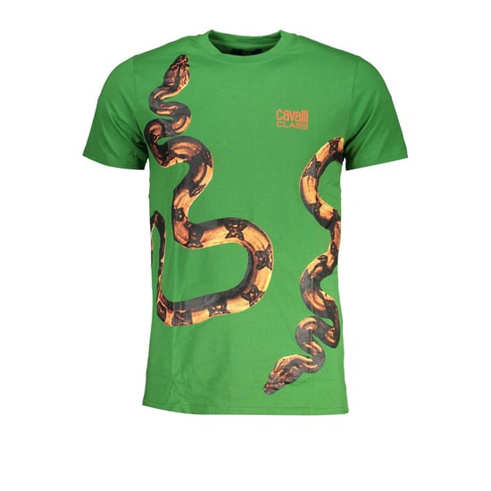 Cavalli Class Verde Baumwoll T-Shirt für Herren - Image 1