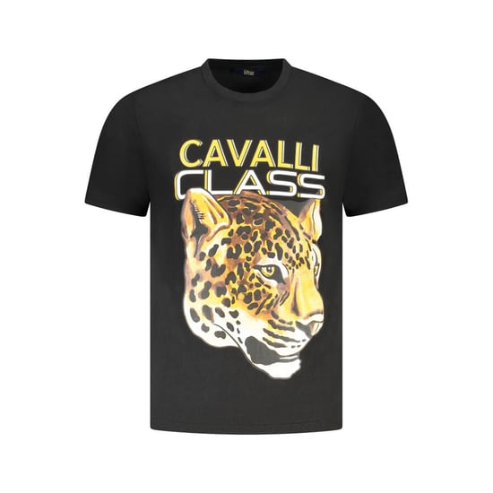 Cavalli Class Schwarzes Baumwoll T-Shirt für Herren - Image 1