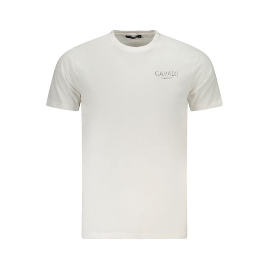 Cavalli Class Bianco Baumwoll Herren T-Shirt - Image 1