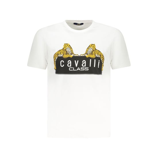 Cavalli Class Weißes Baumwoll-Herren-T-Shirt - Image 1