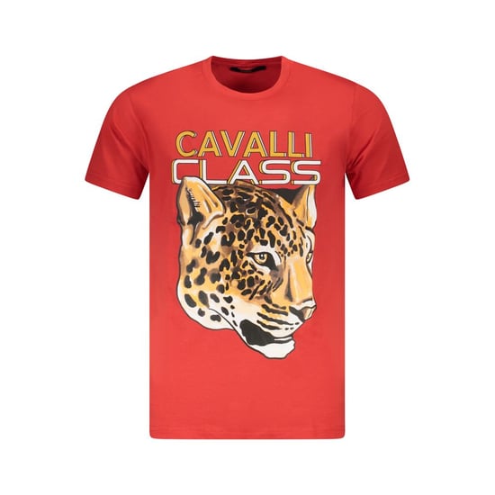 Cavalli Class Rotes Baumwoll-T-Shirt für Herren - Image 1