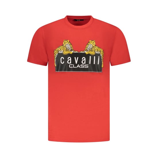 Cavalli Class Rosso Baumwoll Herren T-Shirt - Image 1