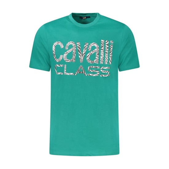 Cavalli Class Verde Baumwoll Herren T-Shirt - Image 1