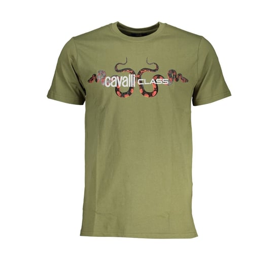 Cavalli Class Verde Baumwoll Herren T-Shirt - Image 1