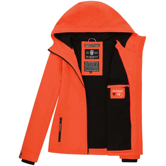 Marikoo Damen Übergangsjacke – Brombeere, leicht mit Kapuze & Kragen - Image 5