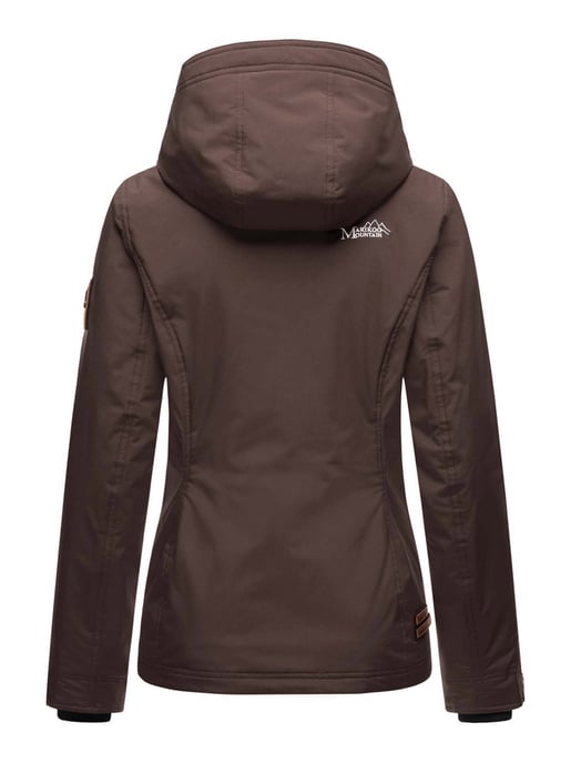 Marikoo Damen Übergangsjacke – Brombeere, leicht mit Kapuze & Kragen - Image 4