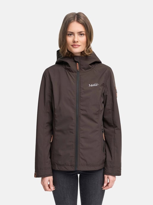 Marikoo Damen Übergangsjacke – Brombeere, leicht mit Kapuze & Kragen - Image 6