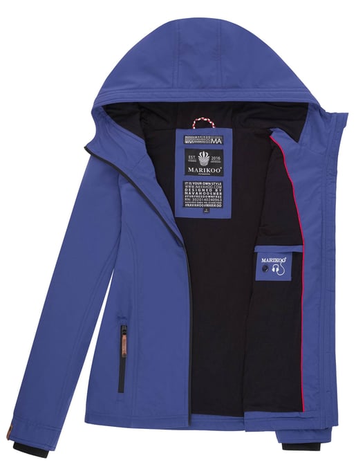 Marikoo Damen Übergangsjacke – Brombeere, leicht mit Kapuze & Kragen - Image 5