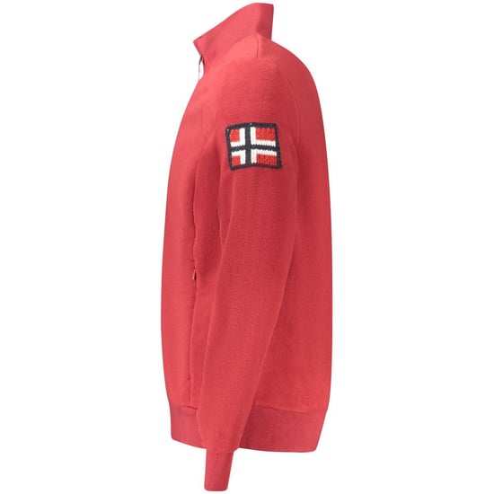 Norwegen 1963 Rotes Polyester Herren Sweatshirt - Image 3