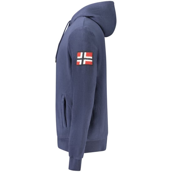 Norwegen 1963 Blauer Polyester-Herren-Hoodie - Image 3