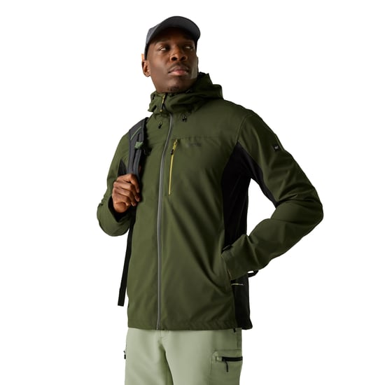 Regatta - "Birchdale II" Jacke, wasserfest für Herren (Dunkel-Khaki/Schwarz) - Image 4