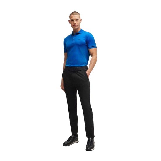 Boss - "Paule" Poloshirt für Herren, Verriegelung, Schmal (Blau) - Image 4