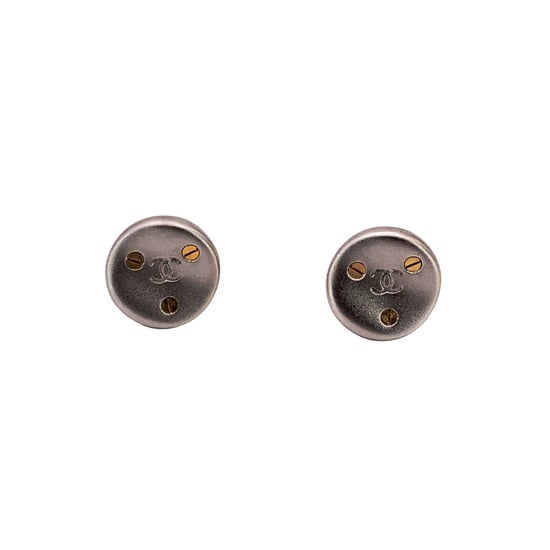 Chanel Vintage Metallohrringe - Image 1