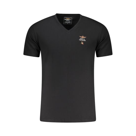 Aeronautica Militare Schwarzes Baumwolle Herren T-Shirt - Image 1