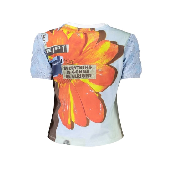 Desigual Azzurro Baumwoll Damen T-Shirt - Image 2