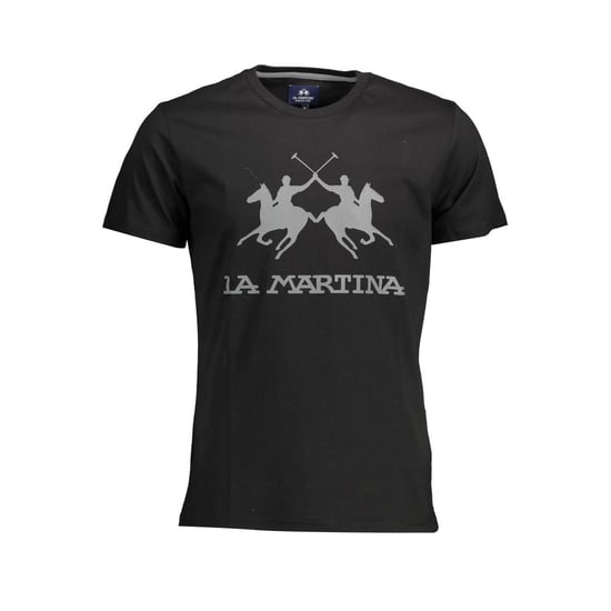 La Martina Schwarzes Baumwoll-Herren-T-Shirt - Image 1
