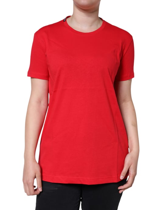 Dolce Gabbana Tsh86519 Rotes Baumwoll-T-Shirt - Image 1