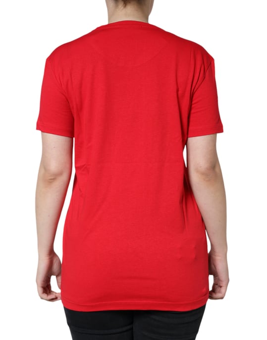 Dolce Gabbana Tsh86519 Rotes Baumwoll-T-Shirt - Image 3