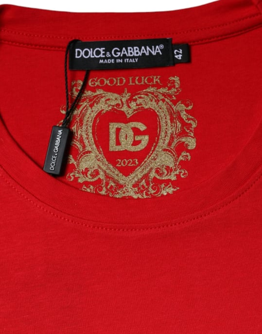 Dolce Gabbana Tsh86519 Rotes Baumwoll-T-Shirt - Image 6