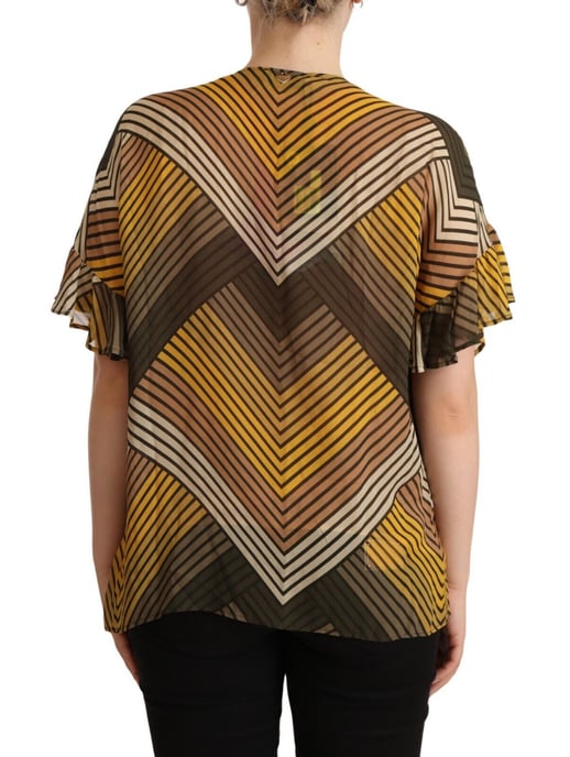 Chevron-Print Seidenbluse - Image 4