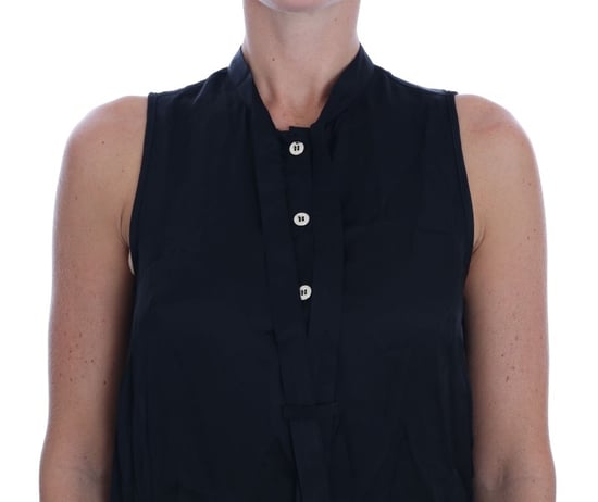 Ärmellose Bluse mit Mandarin-Kragen - Image 2