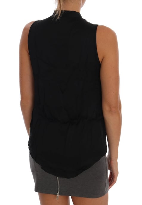 Ärmellose Bluse mit Mandarin-Kragen - Image 4