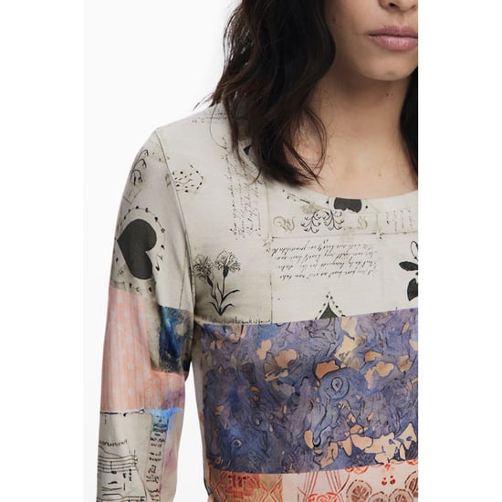 Desigual Beiges Viskose Damen T-Shirt - Image 3