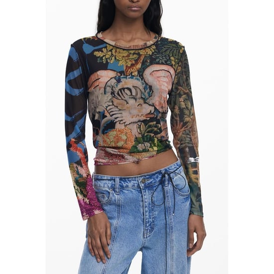 Desigual Schwarzes Polyester Damen-T-Shirt - Image 1