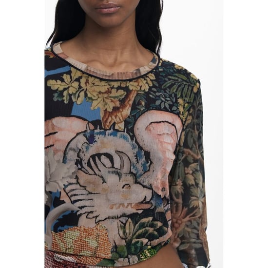 Desigual Schwarzes Polyester Damen-T-Shirt - Image 3