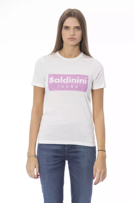 Baldinini Trend Weißes Baumwoll-T-Shirt - Image 1