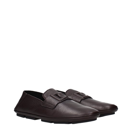 Dolce & Gabbana Braune Leder Slipper - Image 2