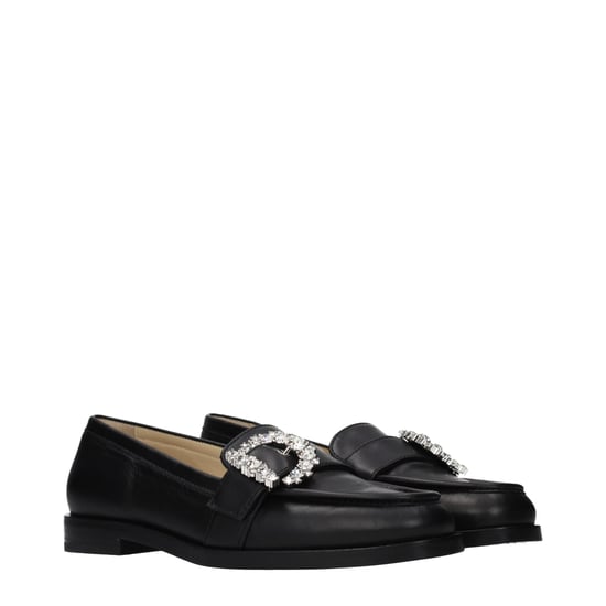 Jimmy Choo Schwarze Leder Slipper - Image 2